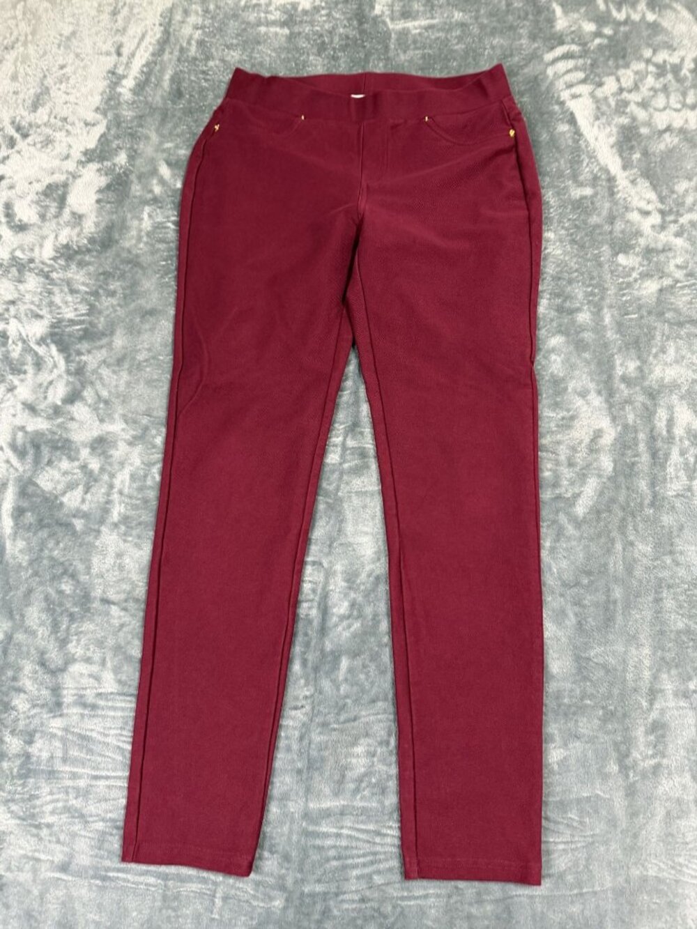 Michael Kors Womens Maroon Stretch Skinny Pants Size M